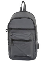 Рюкзак FD 6069 grey молодежн. однолямочный текстиль