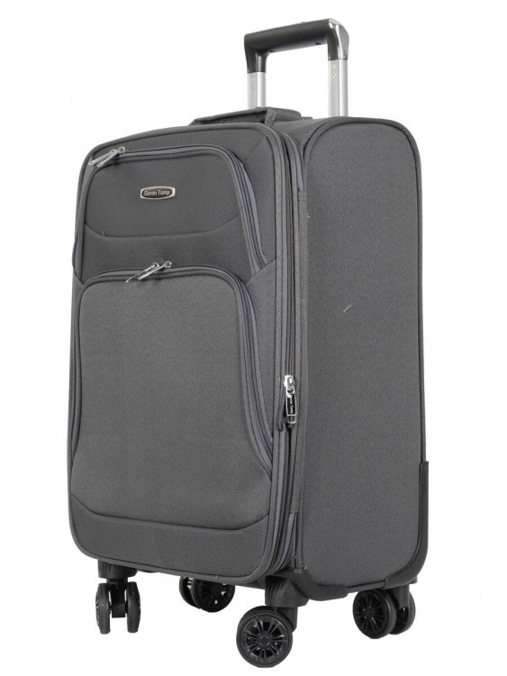 Чемодан GT GZ8002 dr.grey 20" (4к) текстиль